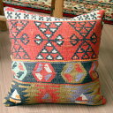 【15%OFFクーポン対象品】オールドキリム クッションカバー 40×40cm カイセリ・チフカナットキリム Old Kilim Cushion