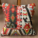 【15%OFFクーポン対象品】オールドキリム クッションカバー 40×40cm カイセリ・チフカナットキリム Old Kilim Cushion
