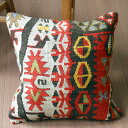 【15%OFFクーポン対象品】オールドキリム クッションカバー 40×40cm カイセリ・チフカナットキリム Old Kilim Cushion