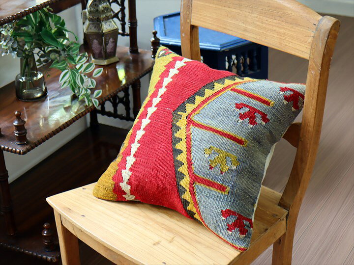 【15%OFFクーポン対象】オールドキリム クッションカバー 40×39cm シワス・シャルキュスラ Old Kilim Cushion [2]