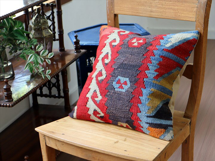 オールドキリム クッションカバー 40×40cm シワス・シャルキュスラ Old Kilim Cushion