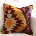 【15%OFFクーポン対象品】オールドキリム クッションカバー 40×40cm イーブルアイ Old Kilim Cushion