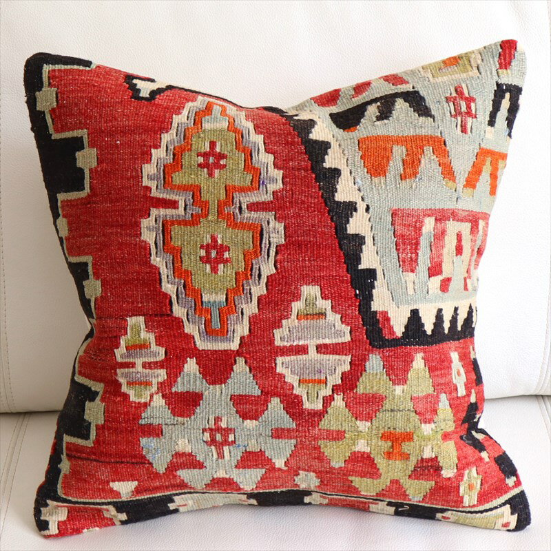 【15%OFFクーポン対象】オールドキリム クッションカバー 40×40cm エシュメ Old Kilim Cushion