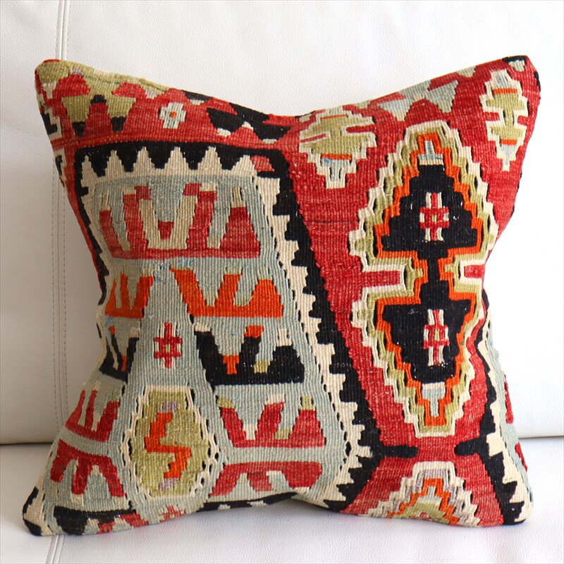 【15%OFFクーポン対象】オールドキリム クッションカバー 40×40cm エシュメ Old Kilim Cushion