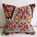 【15%OFFクーポン対象品】オールドキリム クッションカバー 40×40cm エシュメ Old Kilim Cushion