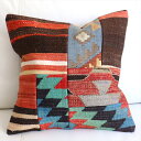 【15%OFFクーポン対象品】オールドキリムクッションカバー 45×46cm パッチワーク Old Kilim Cushion