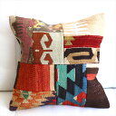 【15%OFFクーポン対象品】クッションカバー キリムパッチワーク 45×45cm Old Kilim Cushion