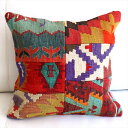 【15%OFFクーポン対象品】クッションカバー キリムパッチワーク 40×39cm Old Kilim Cushion