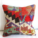 【15%OFFクーポン対象品】クッションカバー キリムパッチワーク 40×40cm Old Kilim Cushion