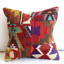 【15%OFFクーポン対象品】クッションカバー キリムパッチワーク 40×40cm Old Kilim Cushion