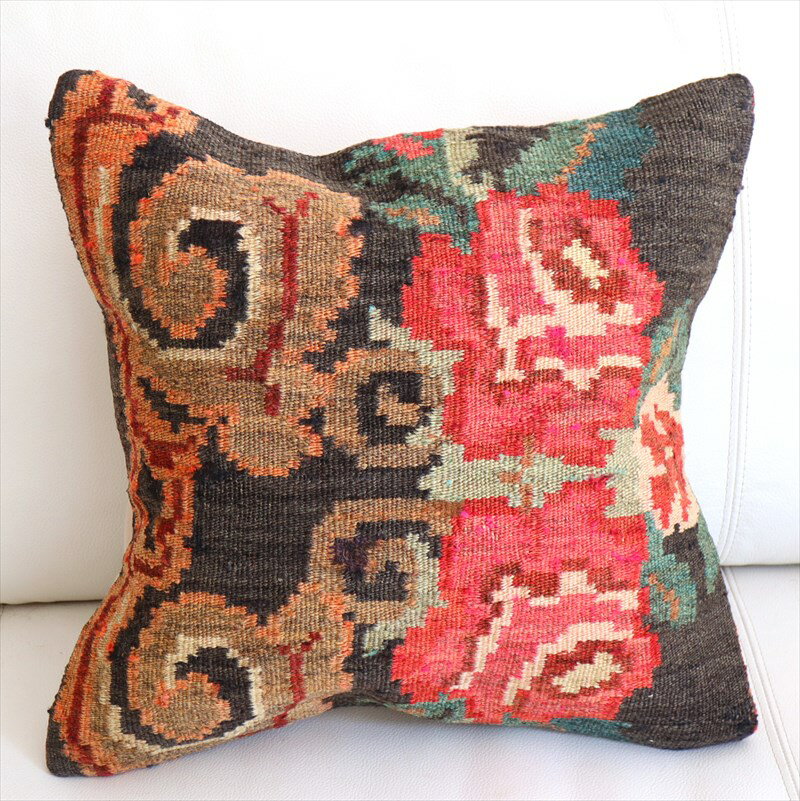 【15%OFFクーポン対象】オールドキリム クッションカバー 40×40cm モルダヴィア Old Kiilim Cushion