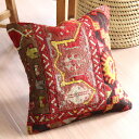【15%OFFクーポン対象品】クッションカバー ヴィンテージ パイル織り 41×40cm トルコ絨毯 シワス地方