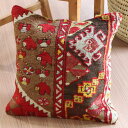 【15%OFFクーポン対象品】クッションカバー ヴィンテージ パイル織り 41×40cm トルコ絨毯 シワス地方