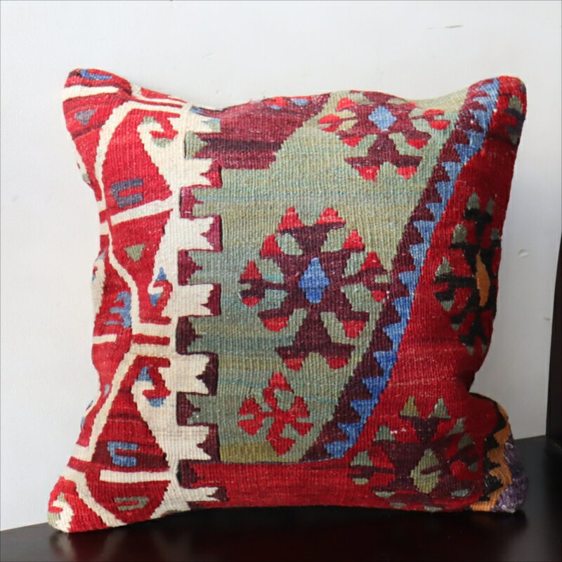 【15%OFFクーポン対象】オールドキリム クッションカバー40×40cmマラテヤ チフカナットキリム