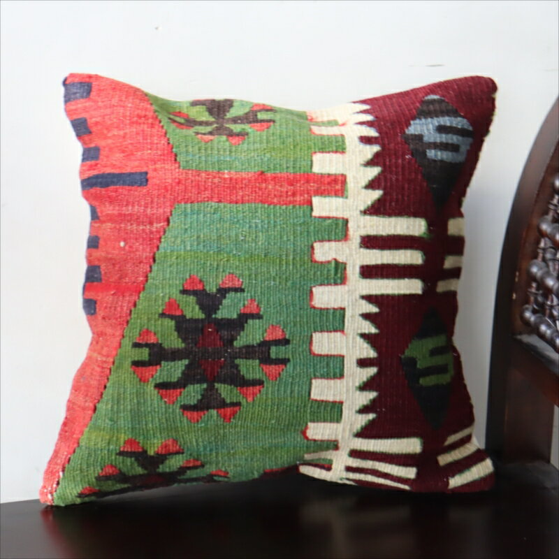 【15%OFFクーポン対象】オールドキリム クッションカバー40×41cmマラテヤ チフカナットキリム