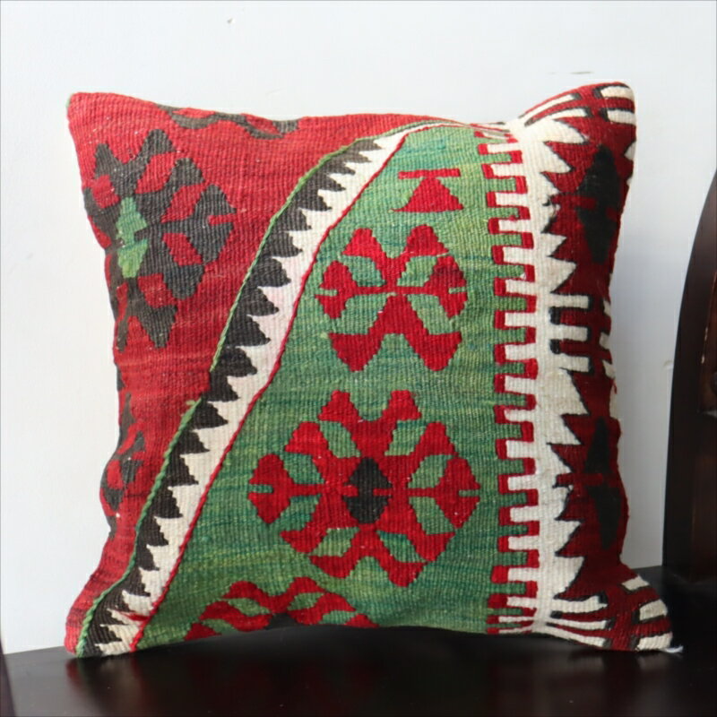 【15%OFFクーポン対象】オールドキリム クッションカバー40×40cmマラテヤ チフカナットキリム