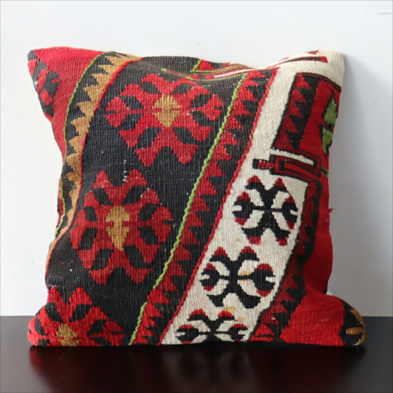 オールドキリム クッションカバー40×41cmマラテヤ チフカナットキリム