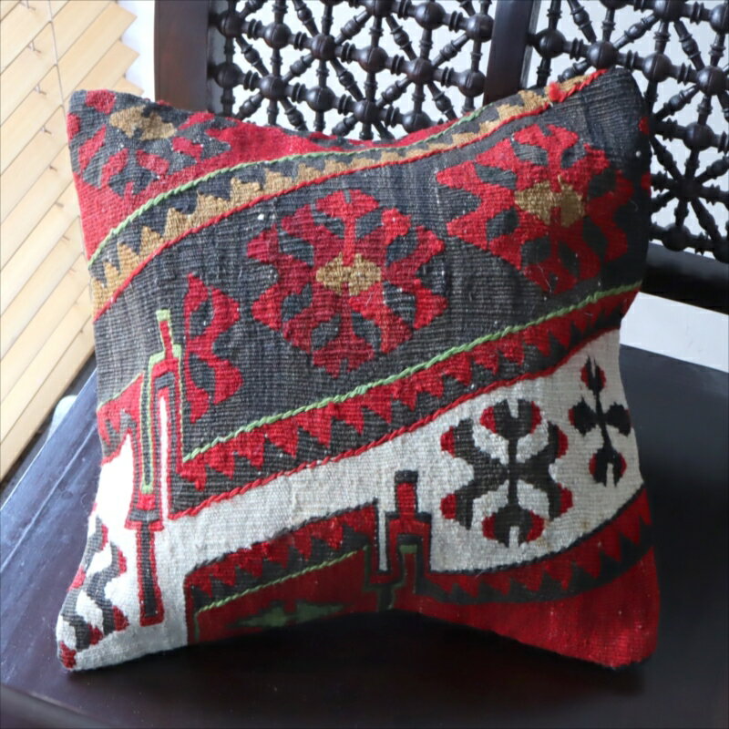 オールドキリム クッションカバー40×40cmマラテヤ チフカナットキリム