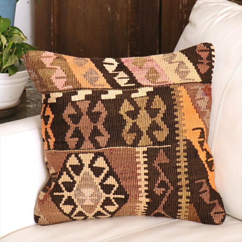 Rakuten - 【15%OFFクーポン対象】オールドキリム クッションカバー 40cm角 40×41cm カルス