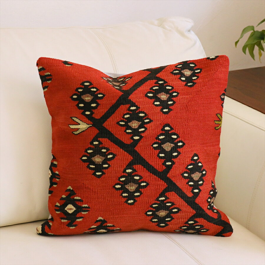 Rakuten - オールドキリムクッションカバー　40cm角サイズ40×40cmシャルキョイ Antique Kiilim Cushion