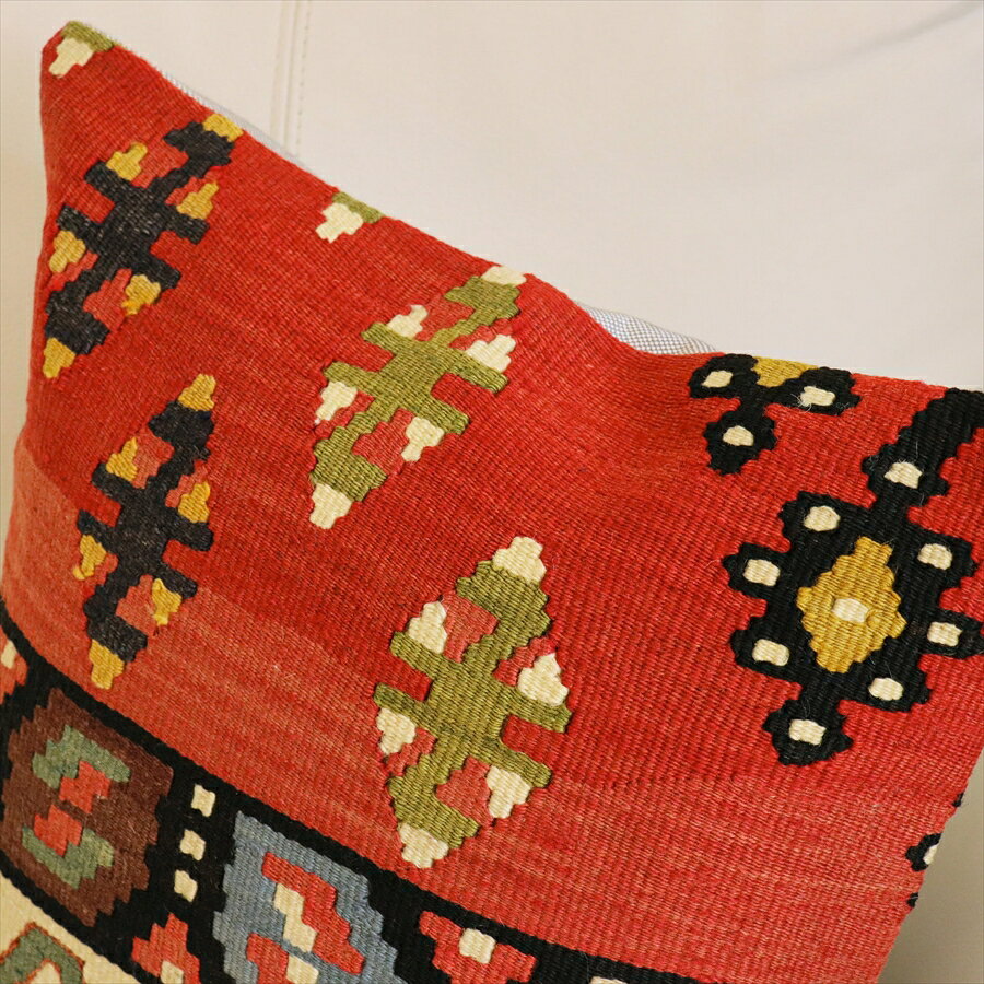 オールドキリムクッションカバー 40cm角サイズ40×40cmシャルキョイ Antique Kiilim Cushion [2]