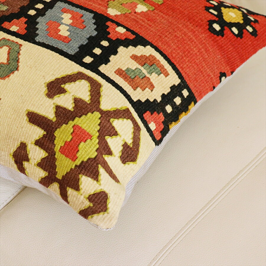 オールドキリムクッションカバー 40cm角サイズ40×40cmシャルキョイ Antique Kiilim Cushion [3]