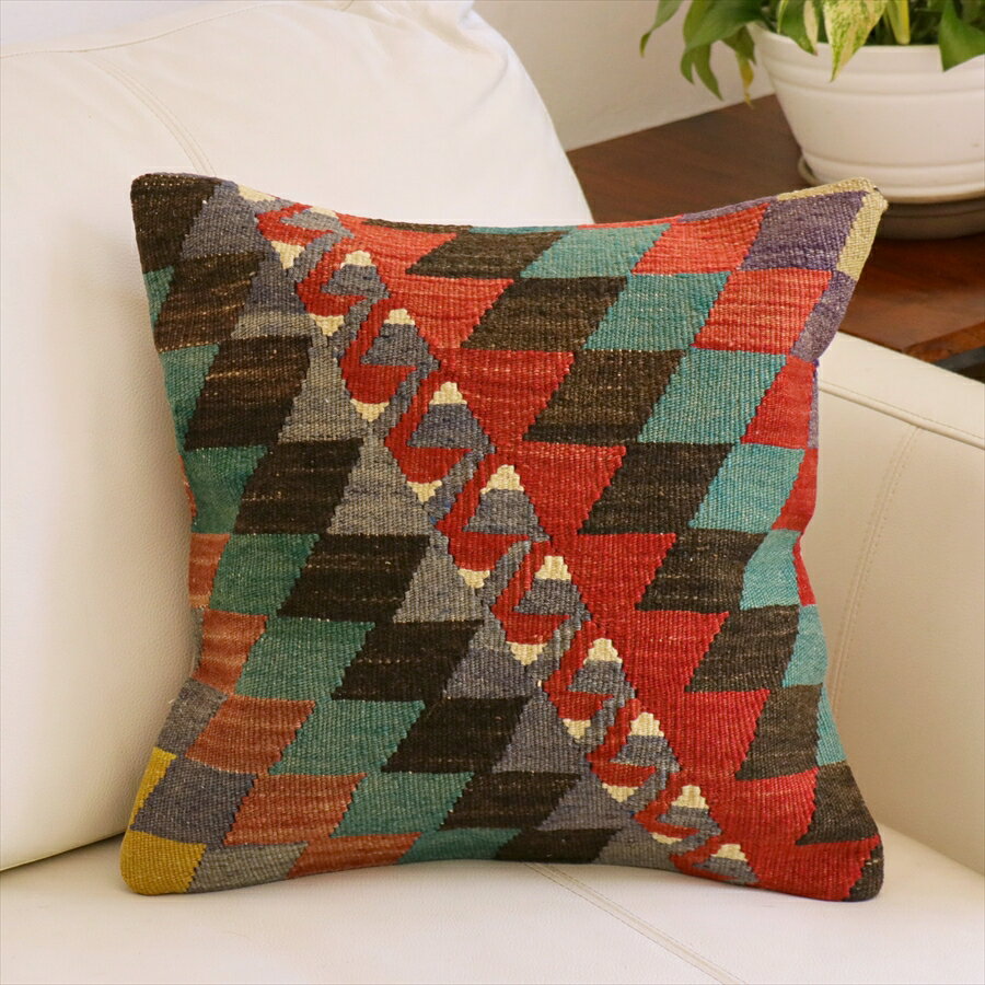 Rakuten - オールドキリムクッションカバー　40cm角サイズ39×39cmエシュメ Old Kilim Cushion