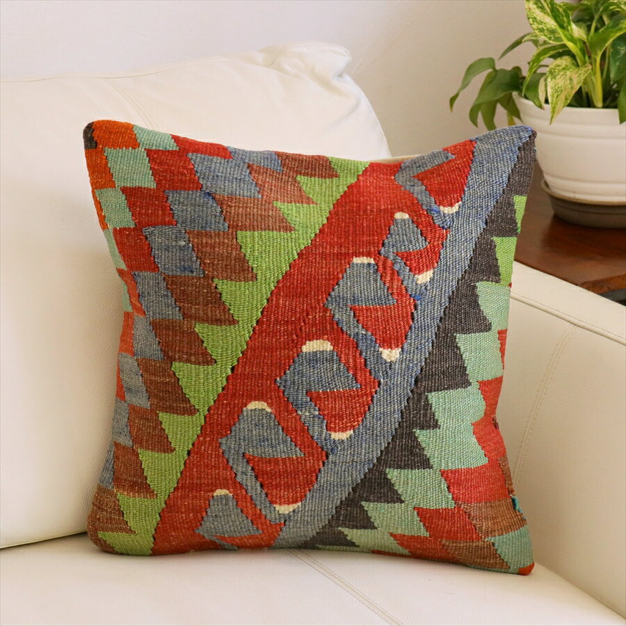 Rakuten - オールドキリムクッションカバー　40cm角サイズ40×39cmエシュメ Old Kilim Cushion