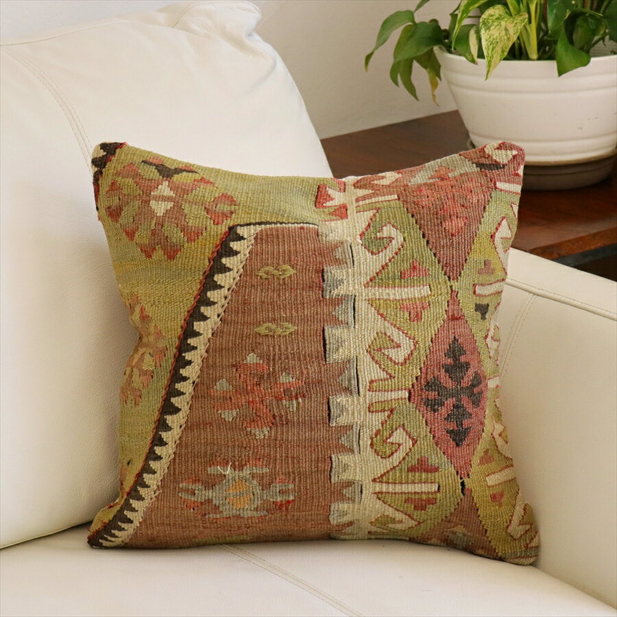 Rakuten - オールドキリムクッションカバー　35cm角サイズ36×36cmシワス Old Kiilim Cushion