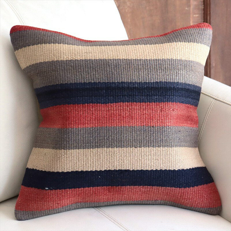 【15%OFFクーポン対象】オールドキリムクッションカバー 40cm角サイズ 39×39cm ロ...