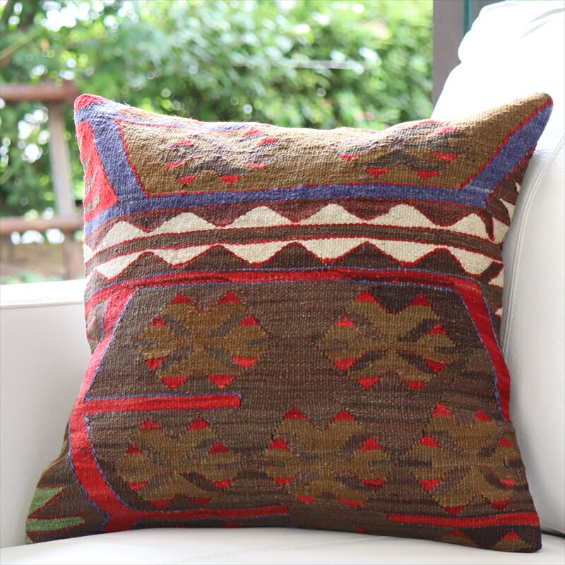 y15%OFFN[|ΏەizI[hL NbVJo[ 40~40cm gR D Be[W Kilim CushionVX IIJ~̑