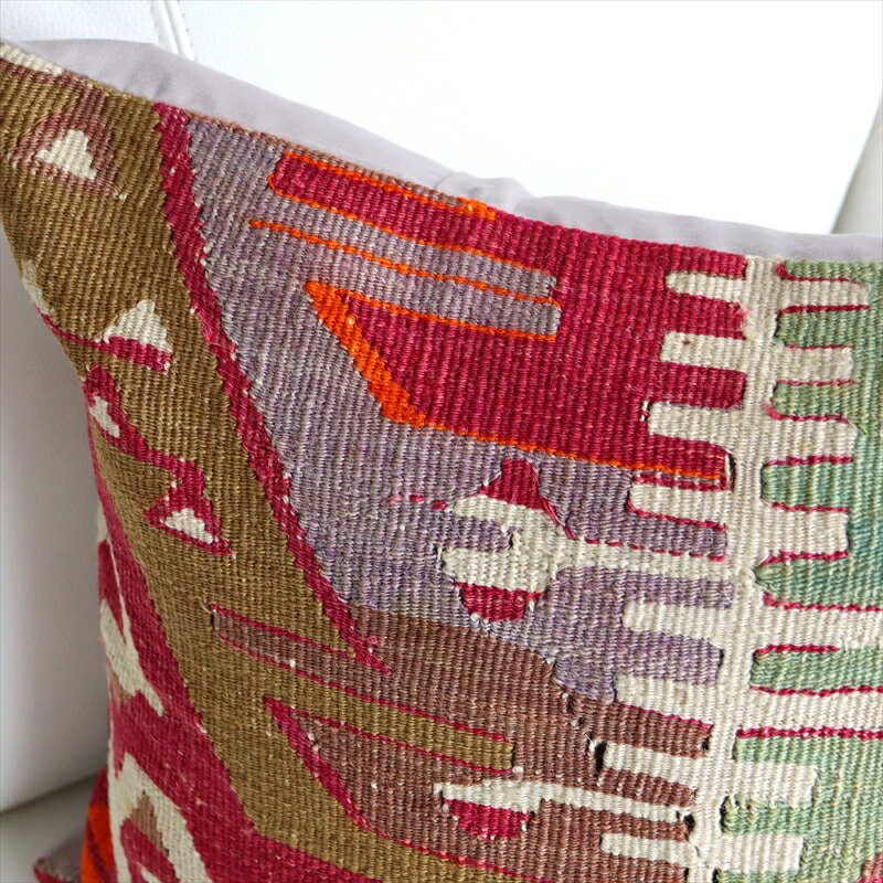 【15%OFFクーポン対象品】クッションカバー 40cmサイズ オールドキリム　Old Kilim Cushion カイセリ　ドラゴンの白い爪 2