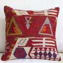 オールドキリムクッションカバー40cmサイズ/Old Kilim Cushion サンドゥクとイヤリング