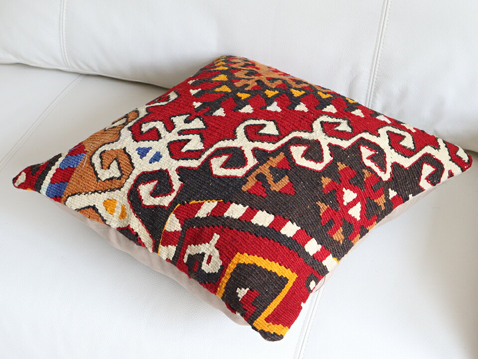 オールドキリムクッションカバー40cmサイズ/Old Kilim Cushion