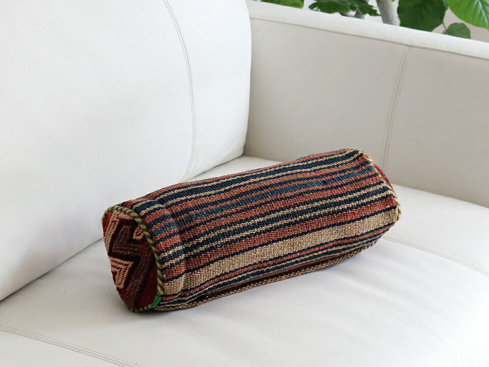 ガジャリキリムクッション35×13cm 筒型・円柱型 【中綿付き】