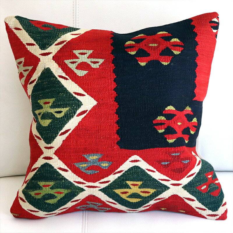 アンティークキリムクッションカバー40cmサイズ/Old Kilim Cushion シャルキョイ