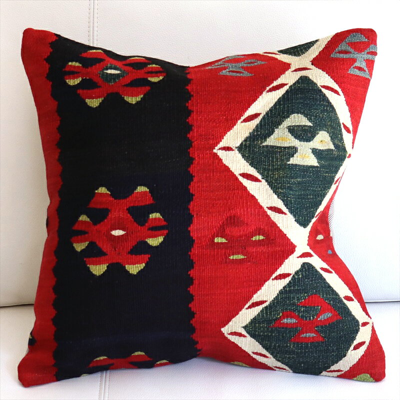 アンティークキリムクッションカバー40cmサイズ/Old Kilim Cushion シャルキョイ