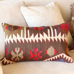 オールドキリムクッション・長方形 Turkish Old Kilim Cushion 50×31cm シワス