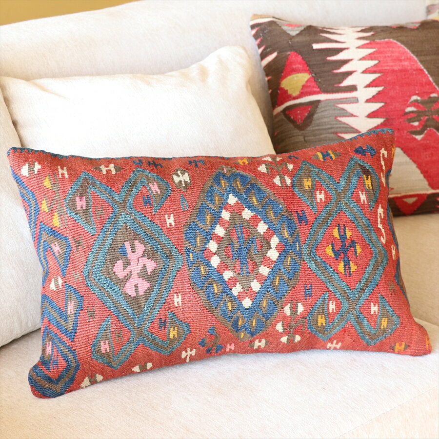 y15%OFFN[|ΏەizI[hLNbVE` Turkish Old Kilim Cushion 50~31cm nbL