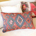 I[hLNbVE` Turkish Old Kilim Cushion 50~31cm nbL