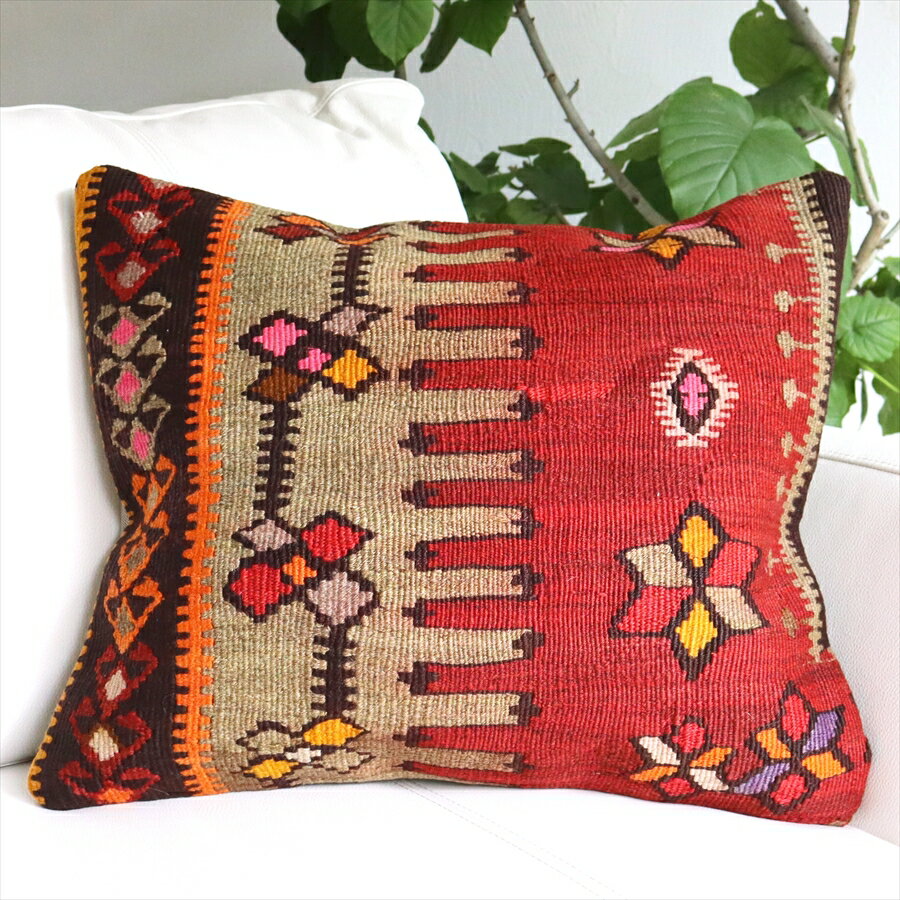 y15%OFFN[|ΏەizI[hLNbVJo[ 50~40cmTCY/Turkish Kilim Cushion JX(Kars)