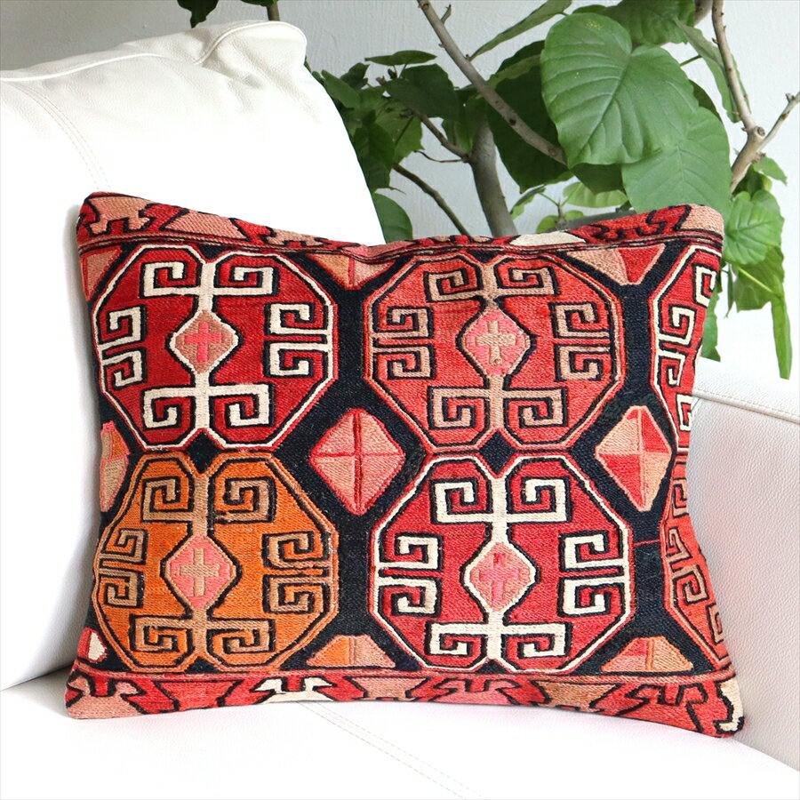 オールドキリムクッションカバー42×35cm/Turkish Kilim Cushion アダナ(Adana)