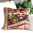 【15%OFFクーポン対象品】オールドキリムクッションカバー 40×35cm/Turkish Kilim Cushion シワス(Sivas)