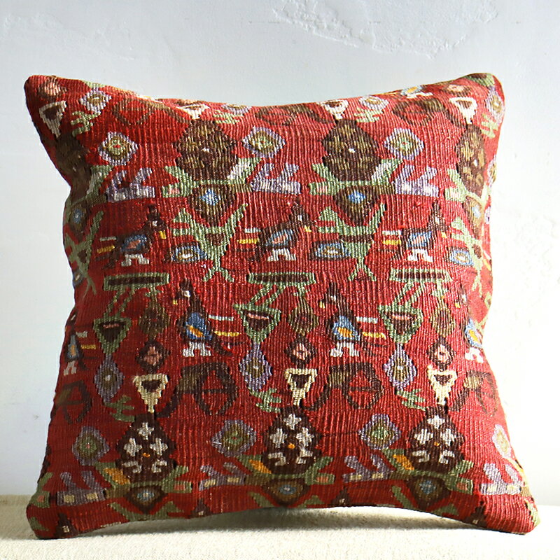 y15%OFFN[|ΏەizI[hLNbVJo[ 40cm /Old Kilim Cushion JCZẼ`[t