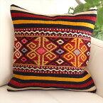 オールド キリムクッションカバー 40cmサイズ Turkish Kilim Cushion トルコキリム バルケスィル(Balkesir)ジジム・ボーダー