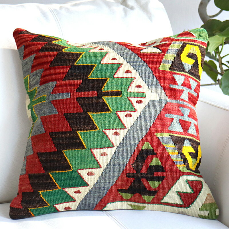 【15%OFFクーポン対象】オールドキリムクッションカバー 40cm /Old Kilim Cushion エシュメ/イーブルアイ