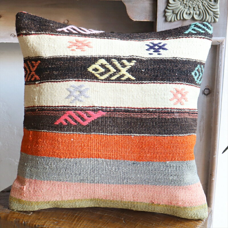 y15%OFFN[|ΏەizI[hLNbVJo[40cmpTCY/Turkish Kilim Cushion VvE{[_[ WW