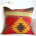 【15%OFFクーポン対象品】オールドキリムクッションカバー 40cm Old Kilim Cushionシワス(Sivas)