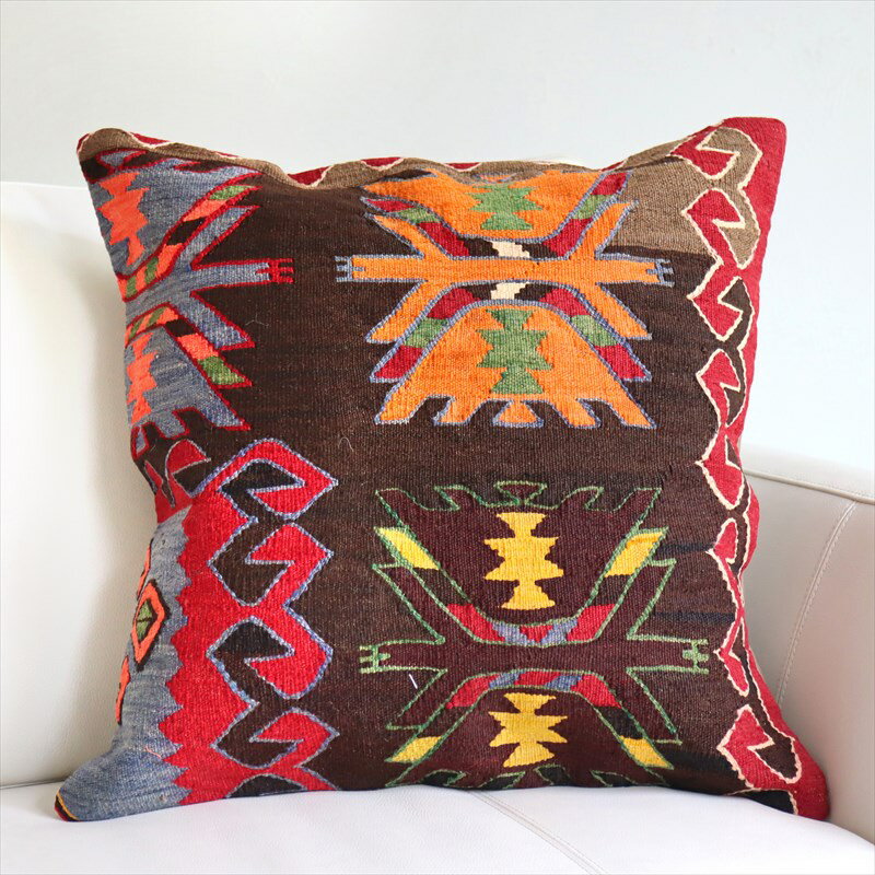 オールドキリム クッションカバー 50cmサイズ Old Kilim Cushion 50×50cmクバ