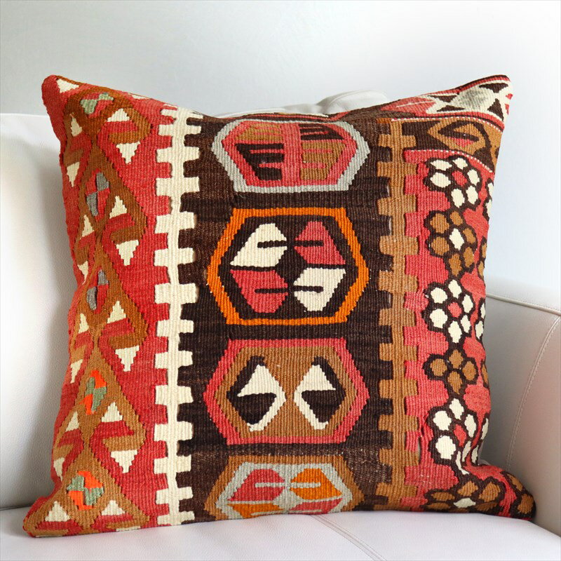 オールドキリム クッションカバー 50cmサイズ Old Kilim Cushion 50×49cmカイセリ